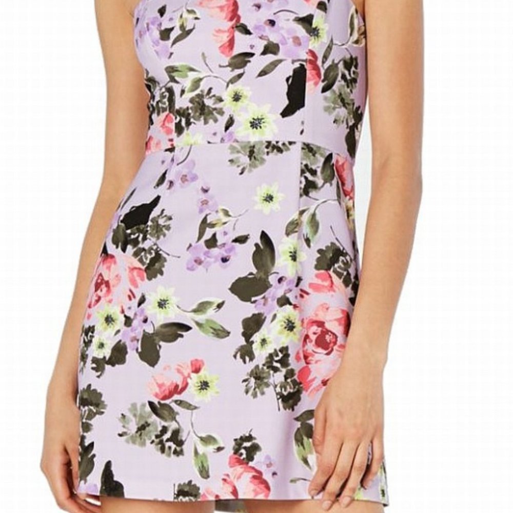 French Connection Lavender Floral Dress Size M